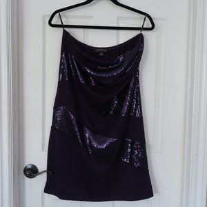 Women's Purple Tube Sparkly Dress